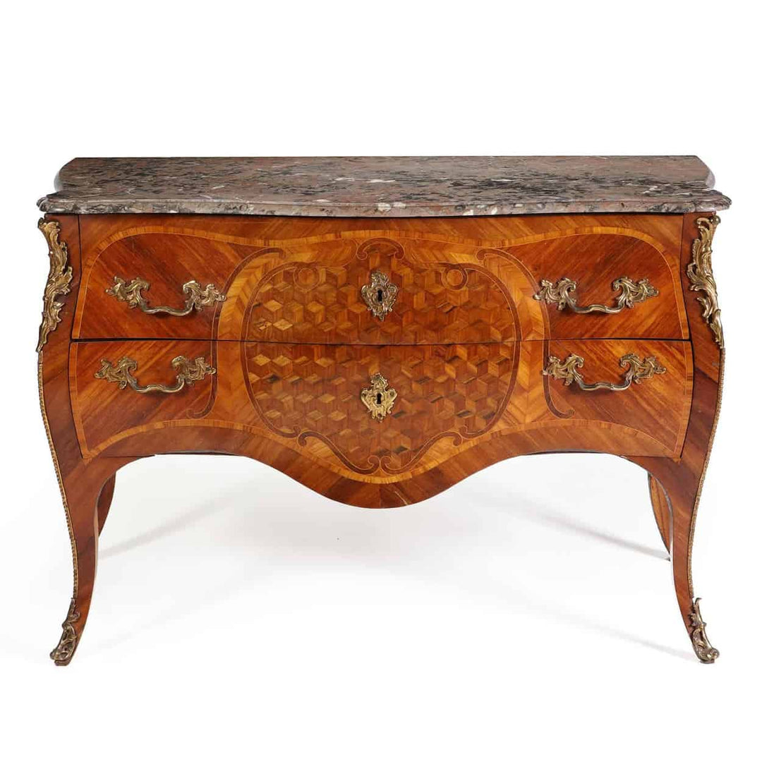 Dutch Rococo Louis XV Bombe Commode - Mid 18th Century