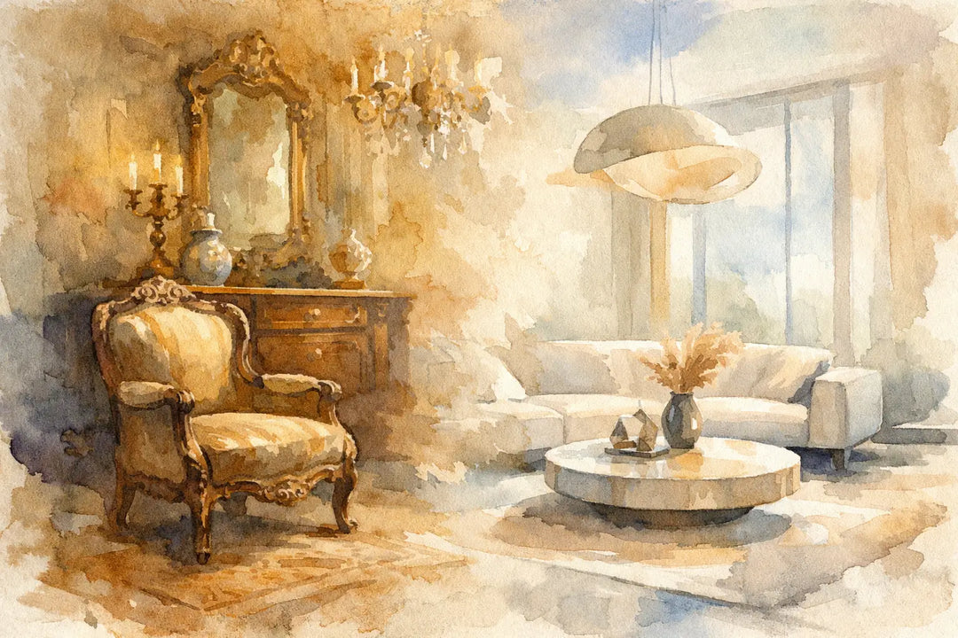 Antique Furniture Versus Modern Luxury Interiors