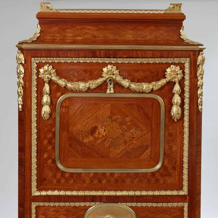 Napoleon III fall front secretaire cabinet with gilt bronze mounts by Nwtiques
