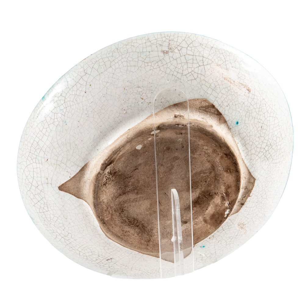 Underside of an 18th-century Ottoman Iznik plate with craquelure, Nwtiques collection view
