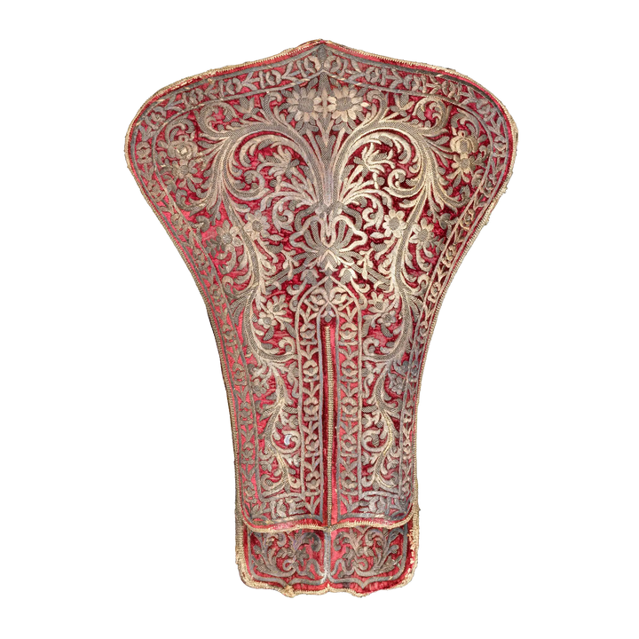 An Ottoman silver thread embroidered double Holster, shown in full – Nicholas Wells Antiques