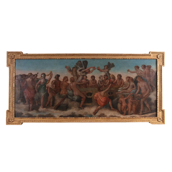 Marriage of Cupid and Psyche reproduction oil on canvas by Giovanni Francesco Penni, offered by Nwtiques