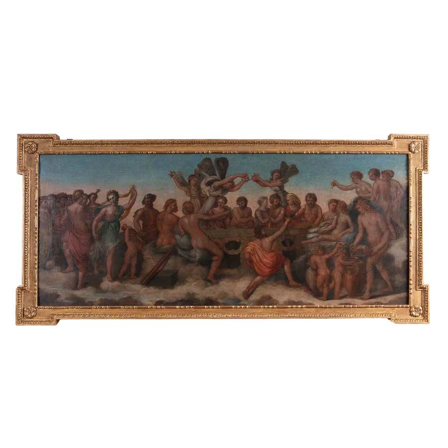 Marriage of Cupid and Psyche reproduction oil on canvas by Giovanni Francesco Penni, offered by Nwtiques