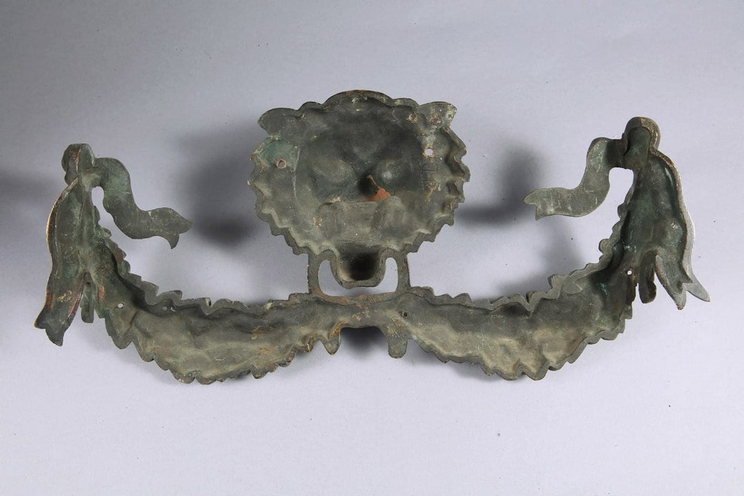 19th Century Bronze Lion Head Mount