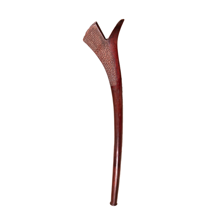 Carved Fijian Gata War Club made of dense hardwood, symbolizing Polynesian power by Collection ON20.
