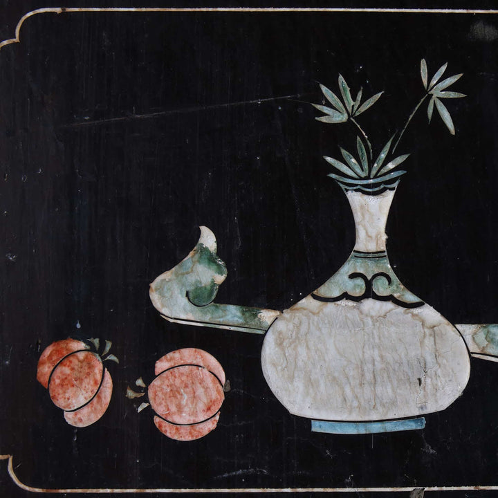 Early 19th century Chinese coromandel lacquer detail with vase and fruit from Collection TH20 folding screen