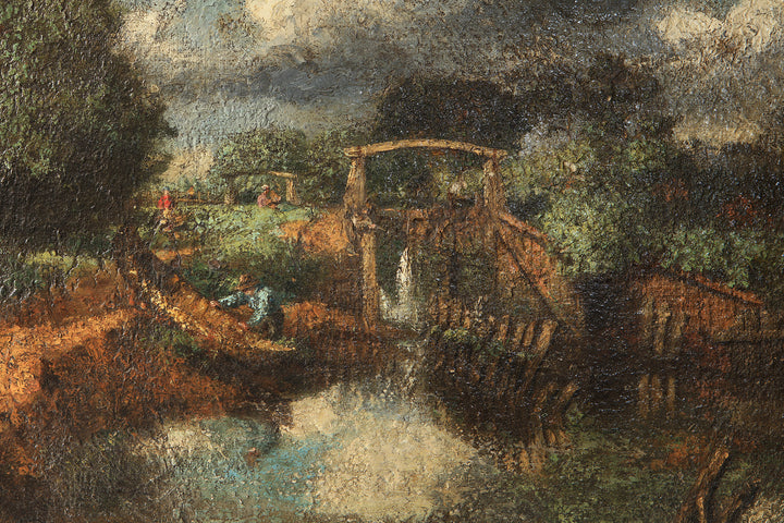 Landscape with Dramatic Sky and Watermill