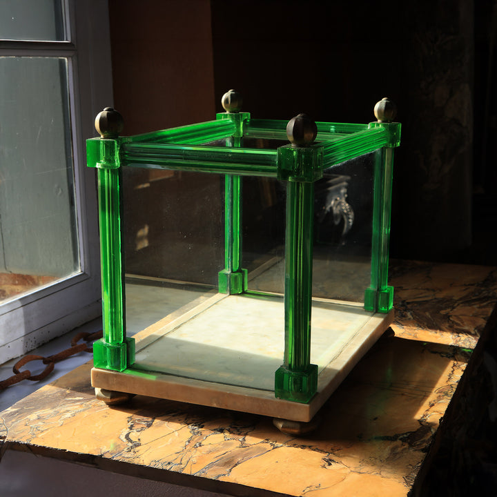 A 19th Century Indian Emerald Green Glass Vitrine