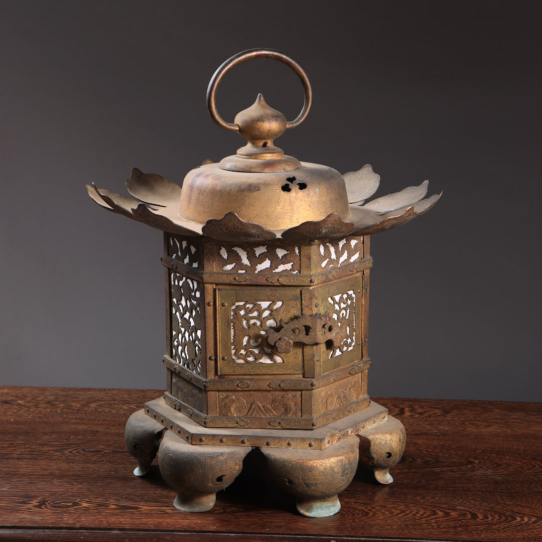 Japanese Hexagonal Temple Lantern