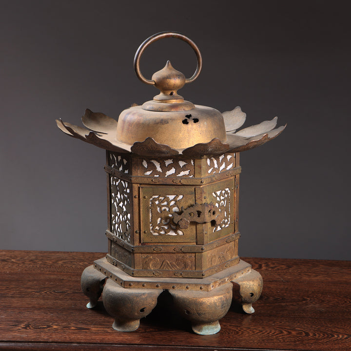 Japanese Hexagonal Temple Lantern