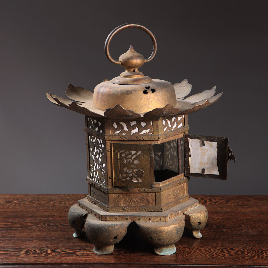 Japanese Hexagonal Temple Lantern