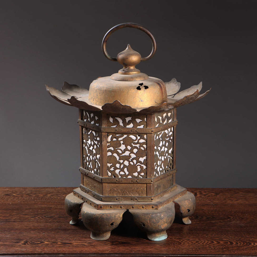 Japanese Hexagonal Temple Lantern