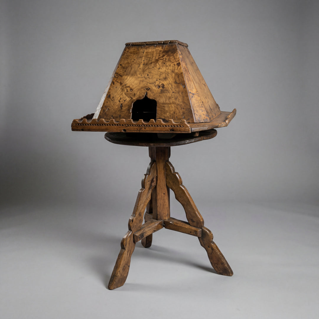 Rotating Portuguese 14th Century Walnut Facistol Scriptorium