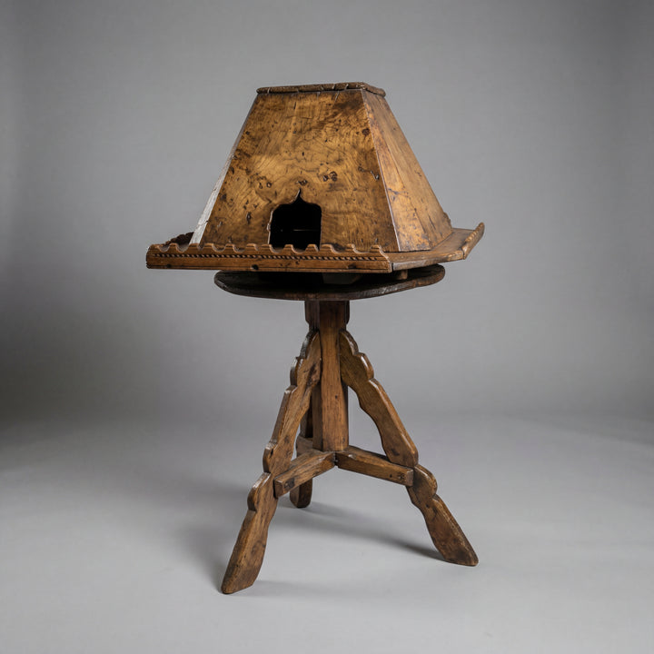 Rotating Portuguese 14th Century Walnut Facistol Scriptorium