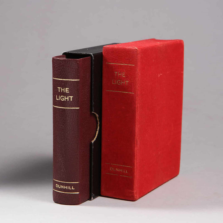 Dunhill ‘The Light’ Novelty Petrol Lighter in book form with leather cover by Nicholas Wells Antiques