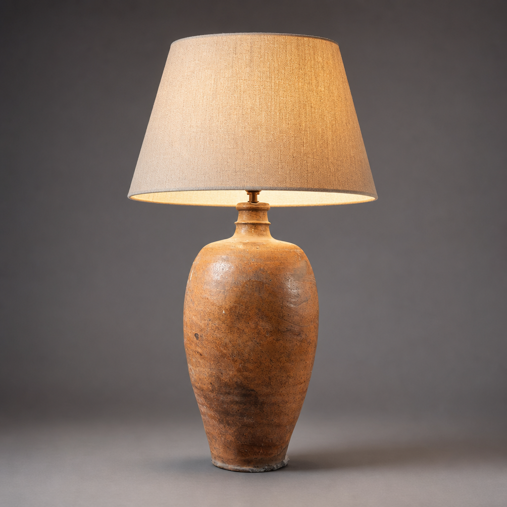Antique Pottery Vessel Mounted as a Table Lamp