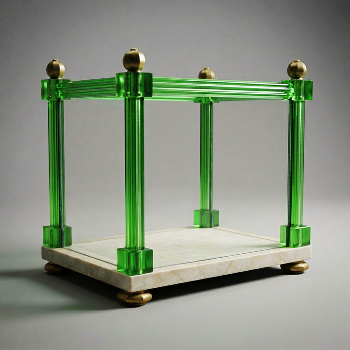 A 19th Century Indian Emerald Green Glass Vitrine