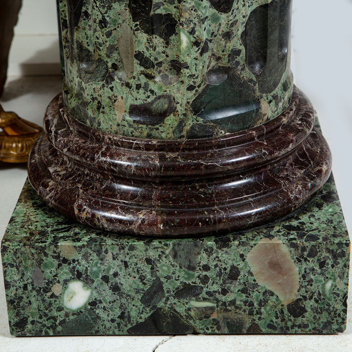 Monumental Carved and Gilded Imperial Eagle with Agate Eyes and Malachite Laurel Wreath