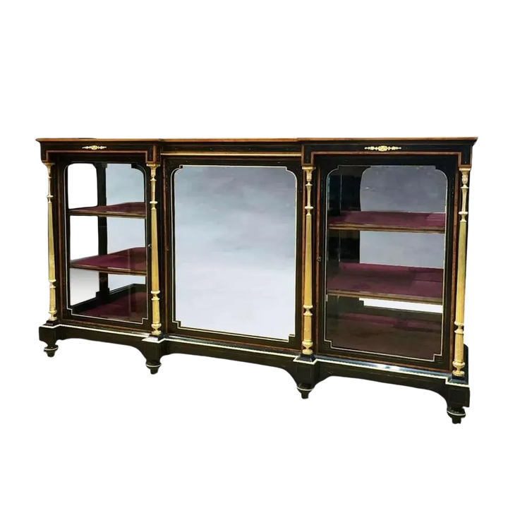 Victorian Lamb of Manchester ebonised side cabinet with ormolu mounts by Nwtiques