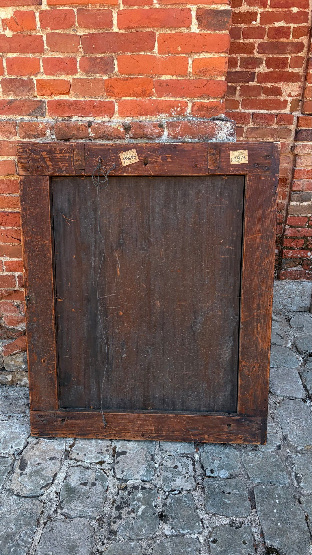 A Rare William & Mary Seaweed Marquetry Mirror with Original Vauxhall Plate