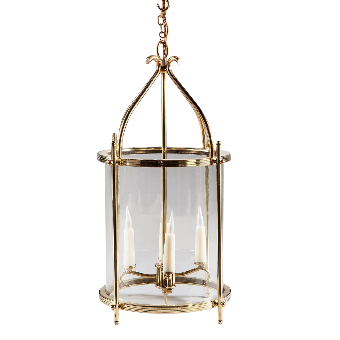 Art Deco Brass Cylinder Lantern