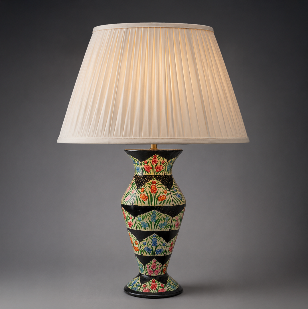 Kashmiri papier mache table lamp