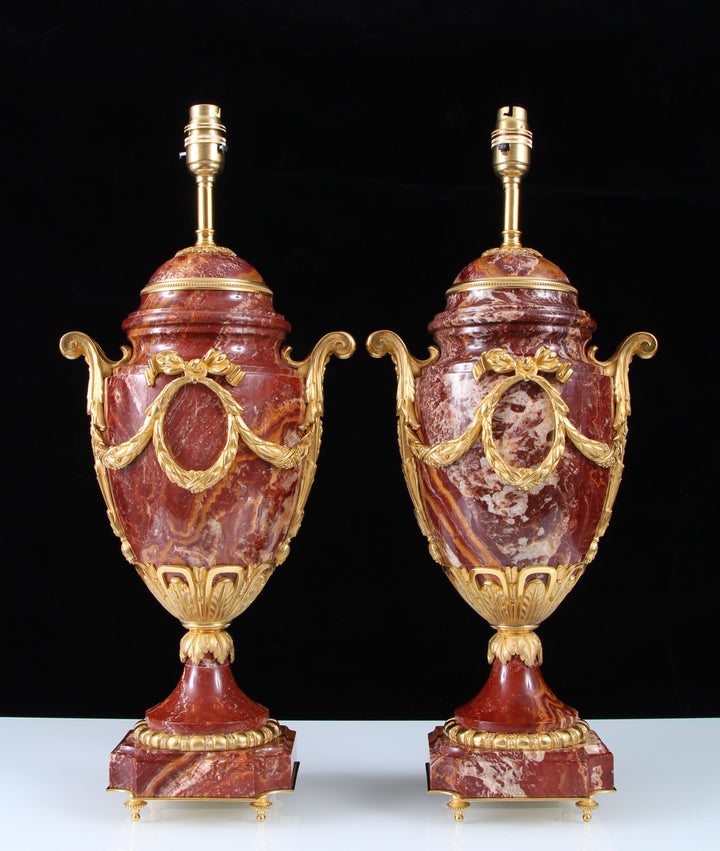 [NWA] 001 Pecorella urn table lamps pair front 28-10-26