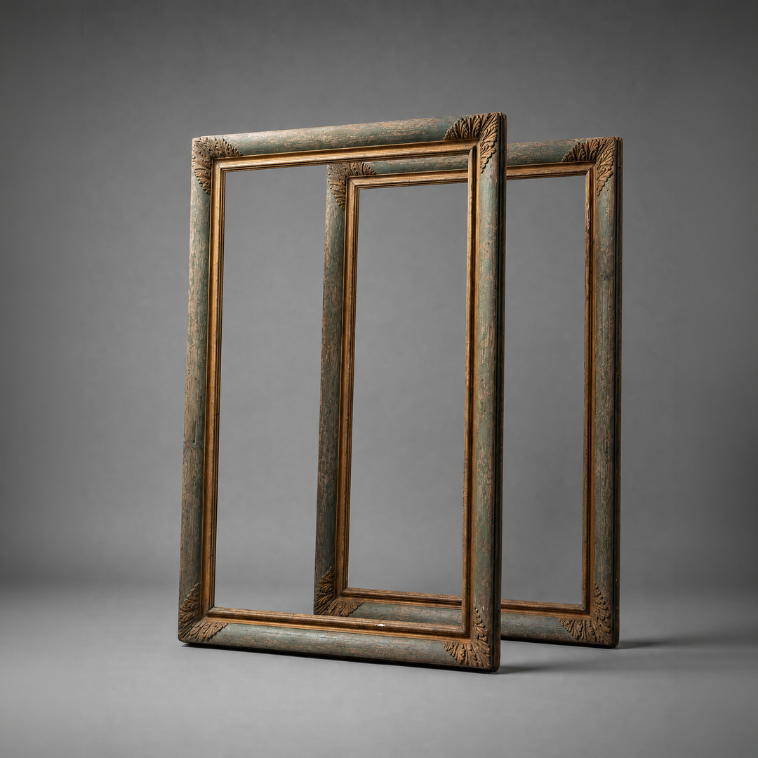 Pair of Louis XIV Painted Oak Frames