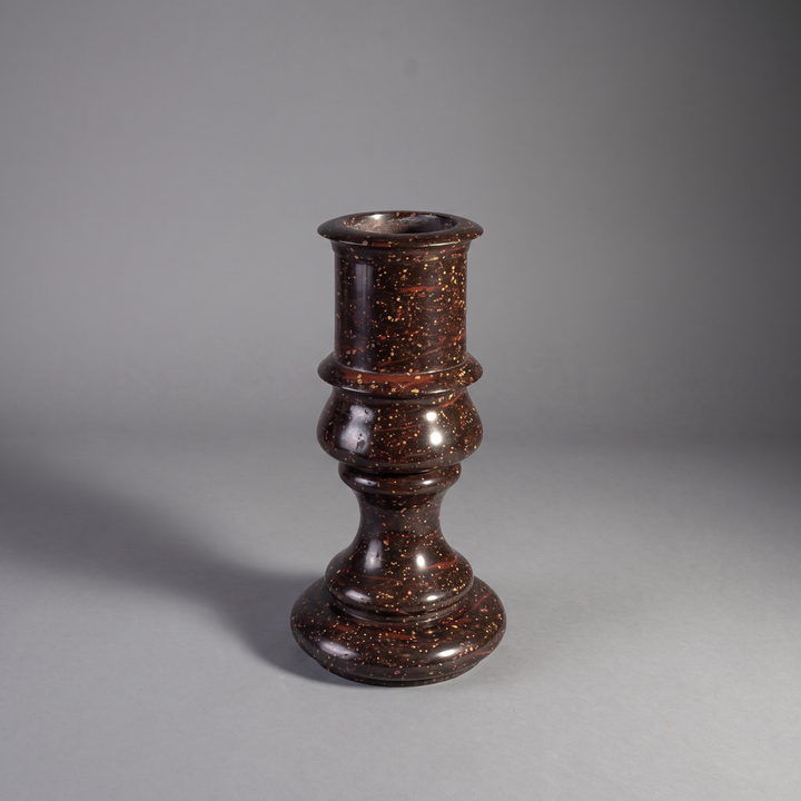 Alternative view of the Rare Large-Scale Swedish Porphyry Vase, 19th-century, photographed from another angle