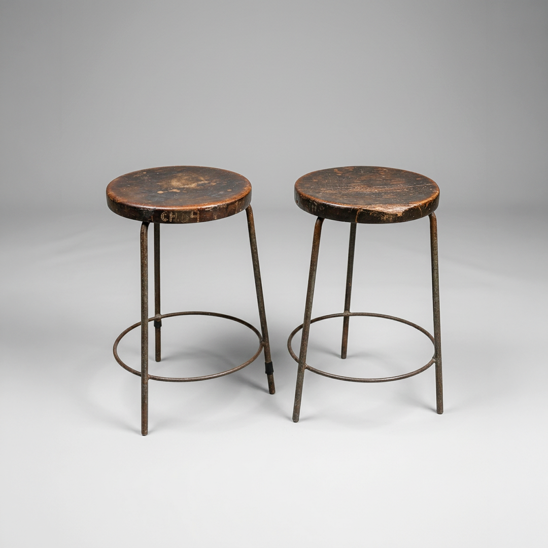 Three Chandigarh Laboratory Stools