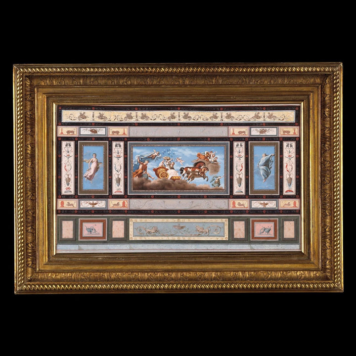 Tomasso Bigatti after Guido Reni ceiling fresco study watercolour framed artwork Collection CK10