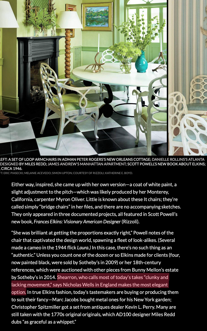 'Loop’ Armchairs by Andrew Allfree, After the Celebrated Buscot Park & Frances Elkins Designs