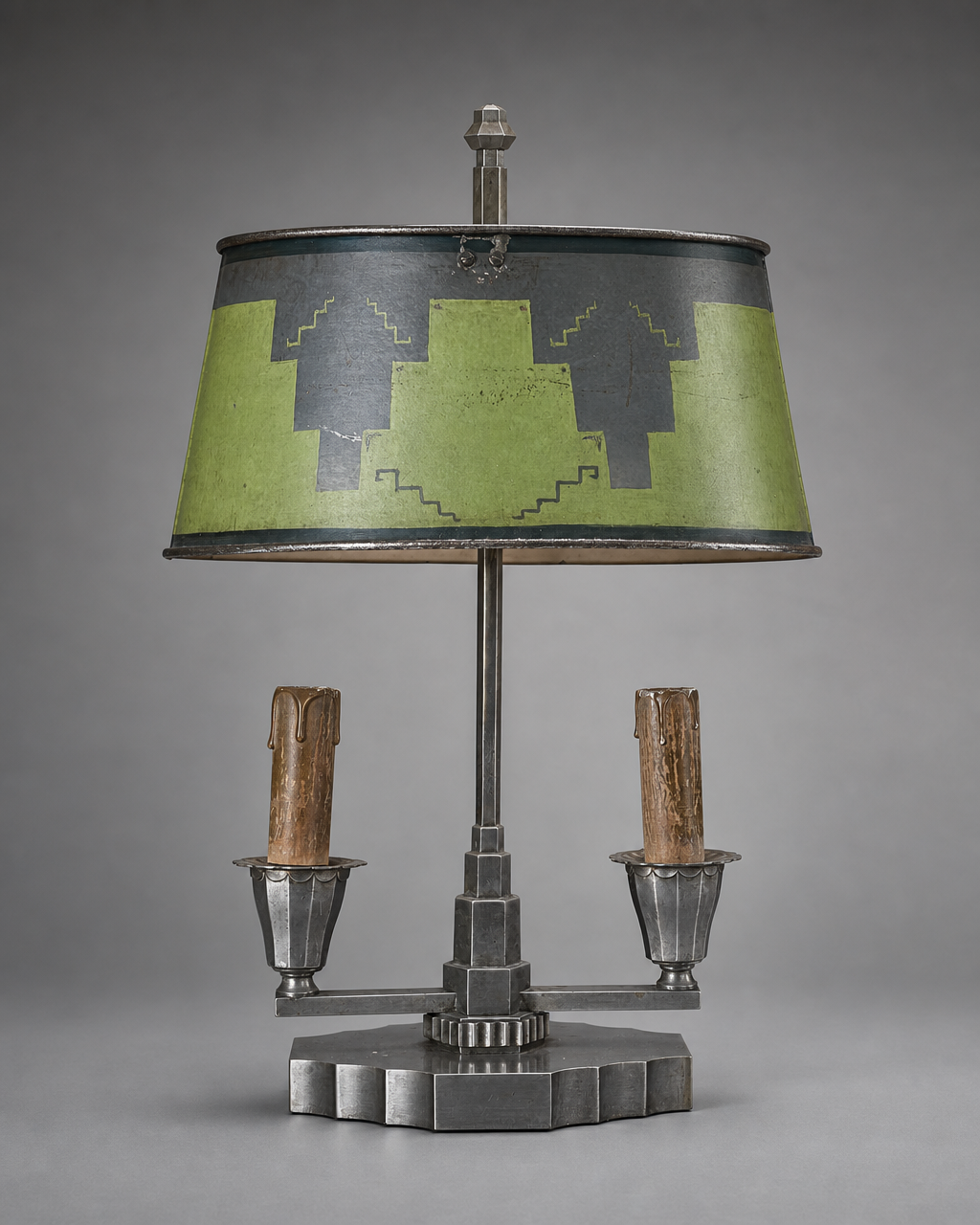 Art Deco Adjustable Bouillotte Lamp