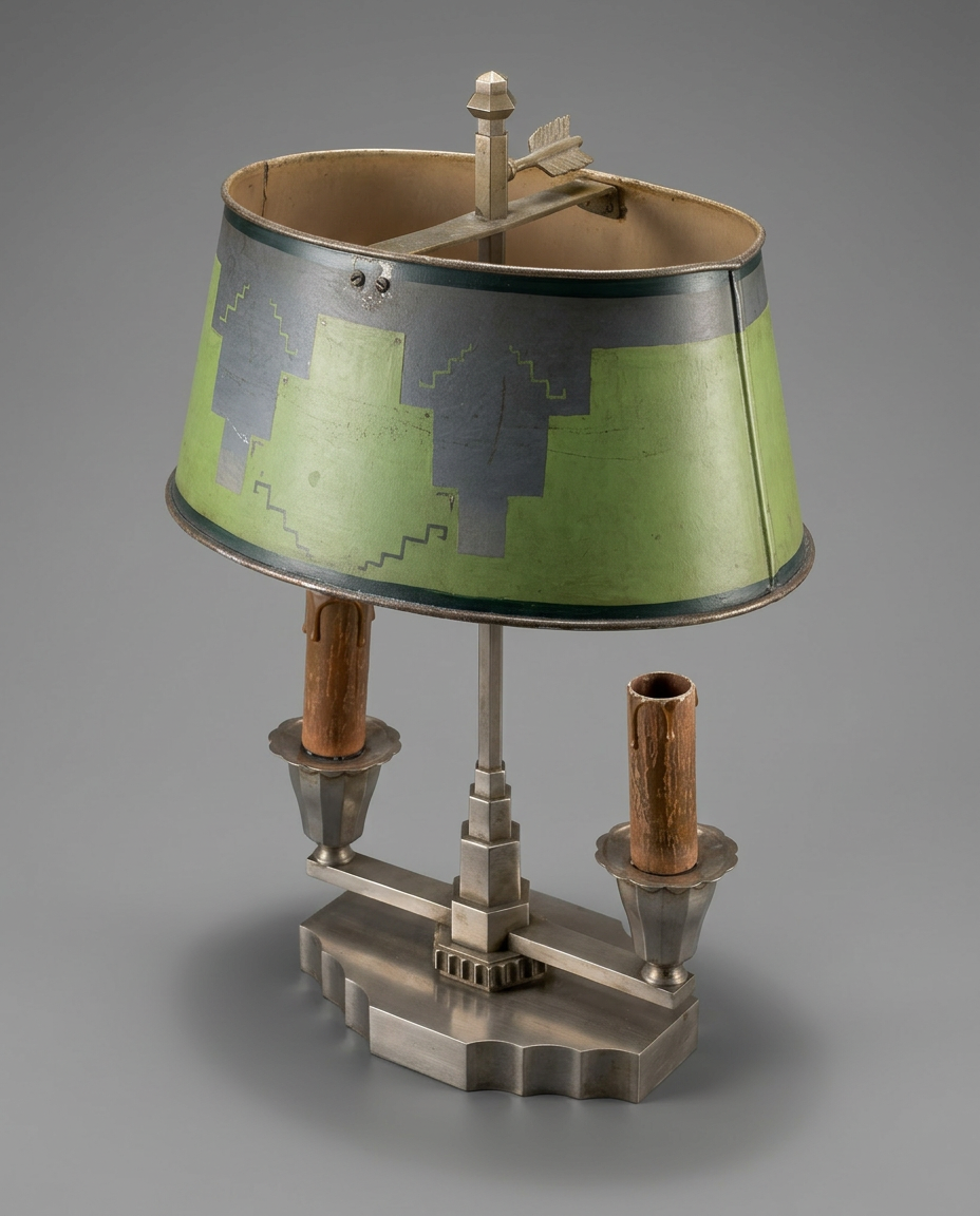 Art Deco Adjustable Bouillotte Lamp