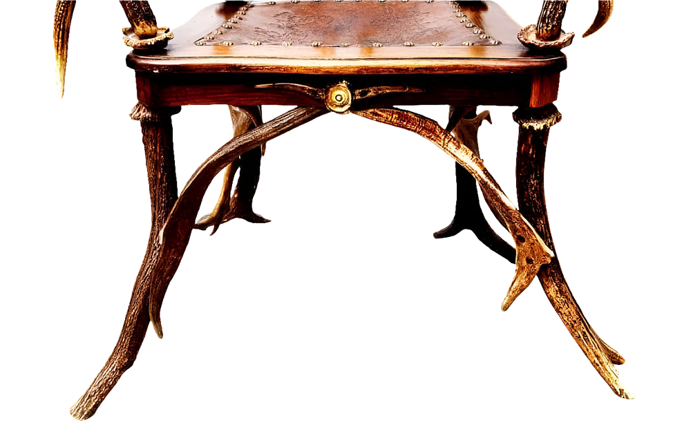 Victorian Black Forest Antler Armchair with intricate antler details by Nwtiques, circa 1880 Switzerland