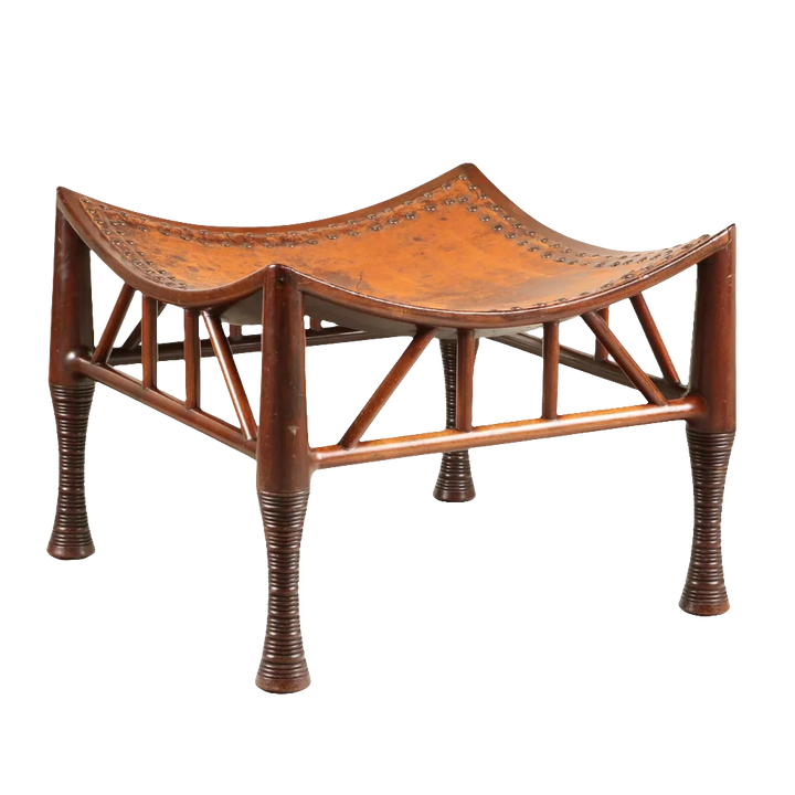 Liberty & Co. Thebes stool by Leonard Wyburd, circa 1900 Arts and Crafts shoe storage bench, Collection TH20
