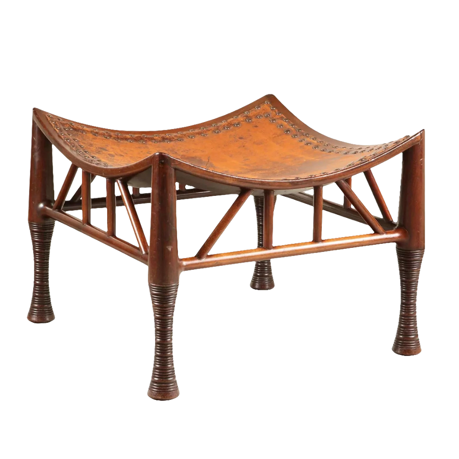 Liberty & Co. Thebes stool by Leonard Wyburd, circa 1900 Arts and Crafts shoe storage bench, Collection TH20