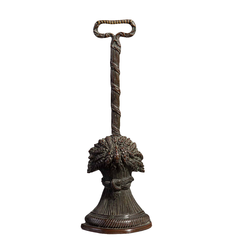 English bronze wheatsheaf doorstop with detailed handle by Collection TH10, late 19th-century decorative object