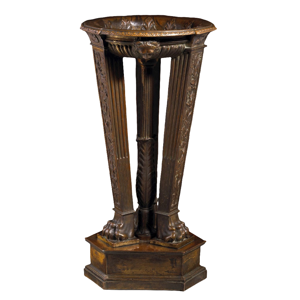 19th century electrotype Athenienne with classical motifs on paw feet base by Nwtiques