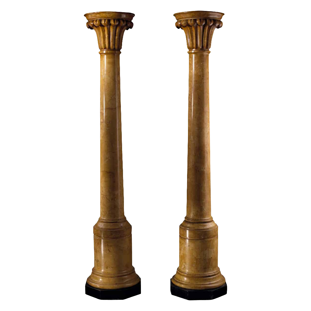 Pair of Regency Scagliola Columns - Nicholas Wells Antiques