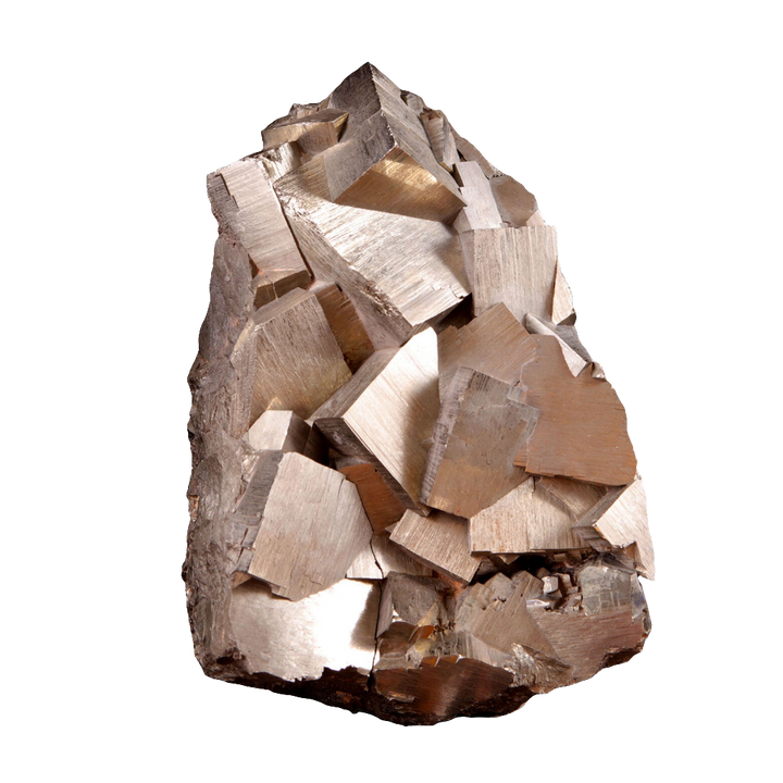 Pyrite specimen with metallic cubic crystals showcasing natural mineral beauty from Collection CK10 decorative objects