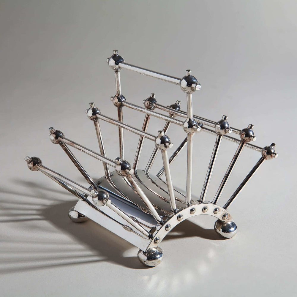 Hukin and Heath silver electroplated letter rack by Nwtiques circa 1880 with articulated design