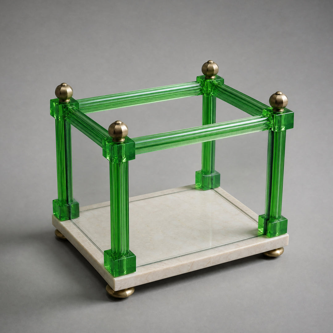 A 19th Century Indian Emerald Green Glass Vitrine