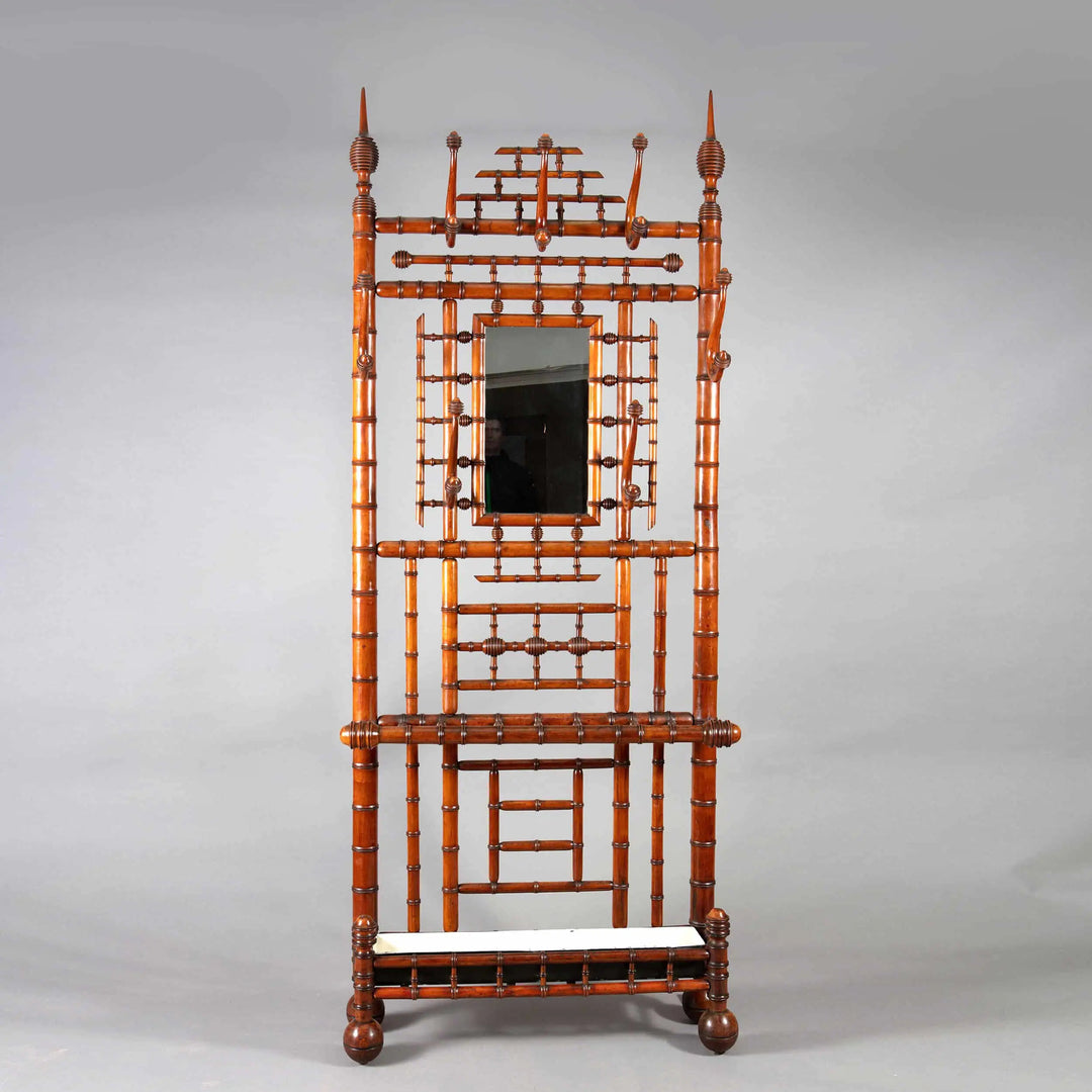 Chinoiserie Hall Stand - French Faux Bamboo Antique