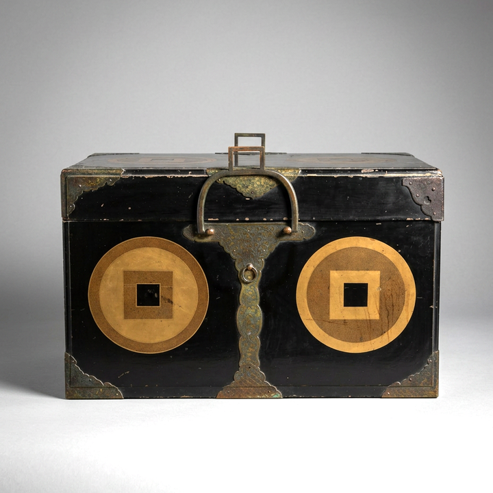 Japanese Lacquered Kimono Chest (Ishō-bako)