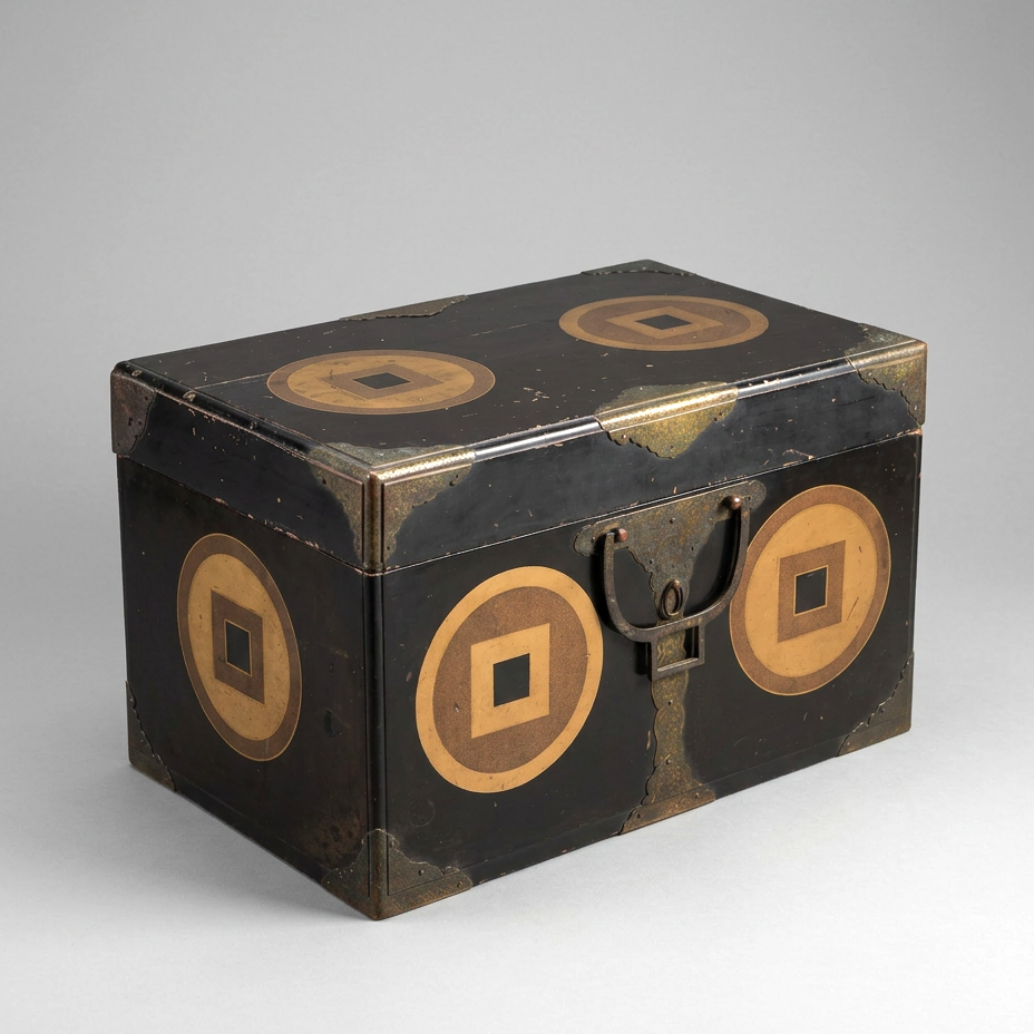 Japanese Lacquered Kimono Chest (Ishō-bako)