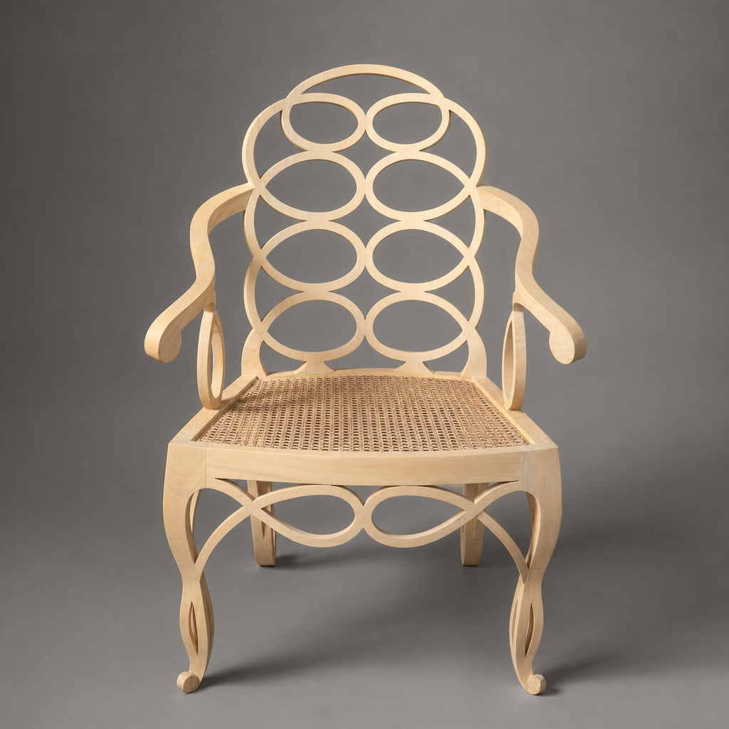 'Loop’ Armchairs by Andrew Allfree, After the Celebrated Buscot Park & Frances Elkins Designs