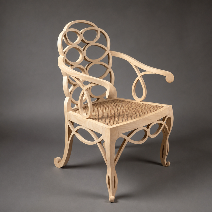 'Loop’ Armchairs by Andrew Allfree, After the Celebrated Buscot Park & Frances Elkins Designs