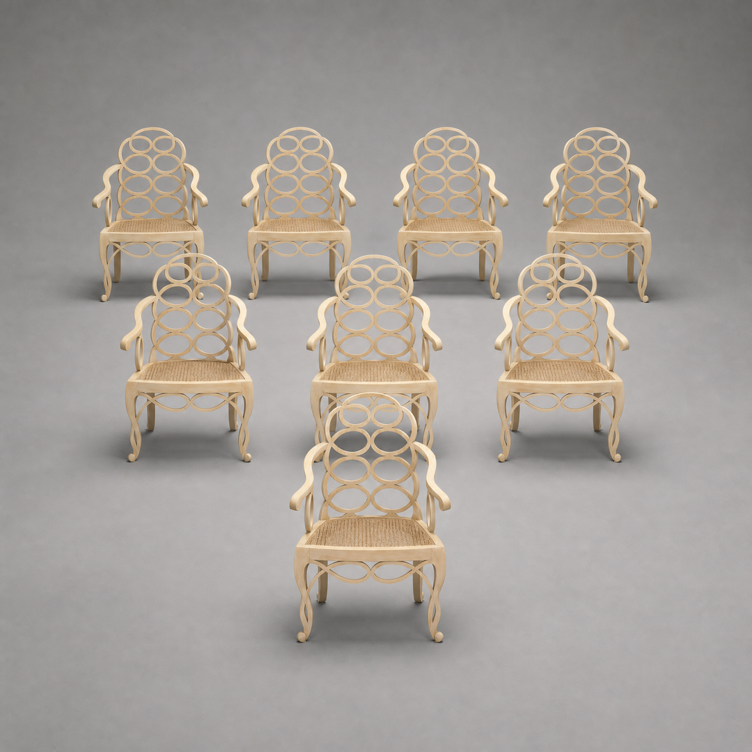 'Loop’ Armchairs by Andrew Allfree, After the Celebrated Buscot Park & Frances Elkins Designs