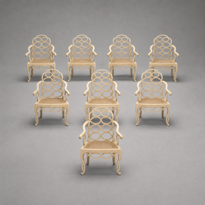 'Loop’ Armchairs by Andrew Allfree, After the Celebrated Buscot Park & Frances Elkins Designs